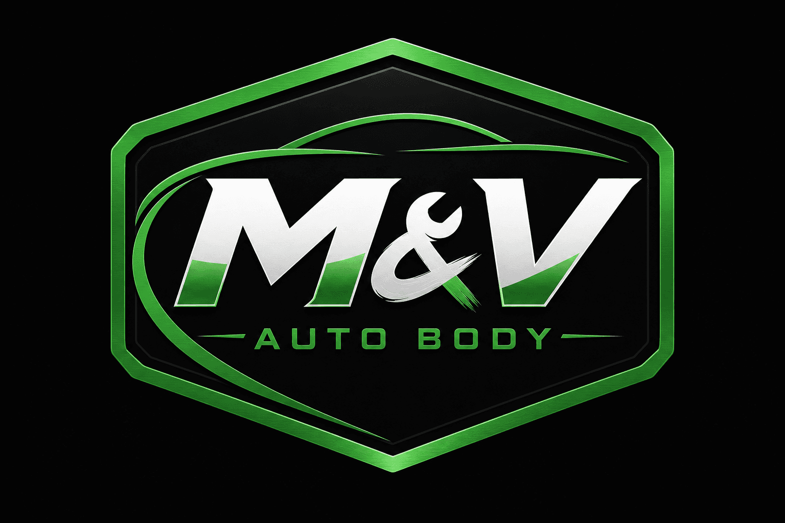 M&V Auto Body logo